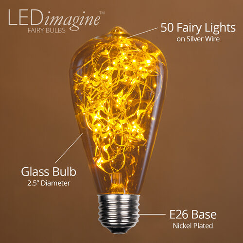 ST64 Gold LEDimagineTM Fairy Light Bulbs