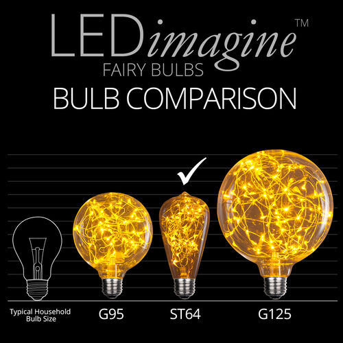 ST64 Gold LEDimagineTM Fairy Light Bulbs