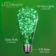 ST64 Green LEDimagineTM Fairy Light Bulbs