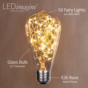 ST64 Warm White LEDimagineTM Fairy Light Bulbs