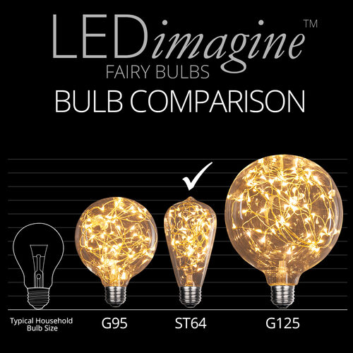 ST64 Warm White LEDimagineTM Fairy Light Bulbs
