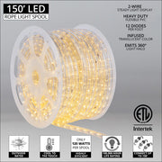 Warm White LED Rope Light, 150 ft
