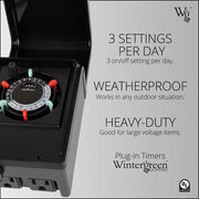 Wintergreen Lighting® 15 Amp Heavy Duty Grounded Timer - Outdoor