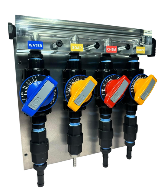 1/2" Crystal Clear Manifold 4 Port