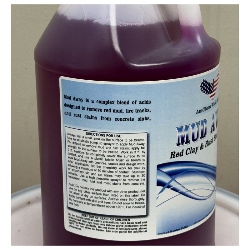 Mud Away directions label