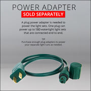 25 C9 Blue Commercial LED Light String, Green Wire, 12-inch Spacing