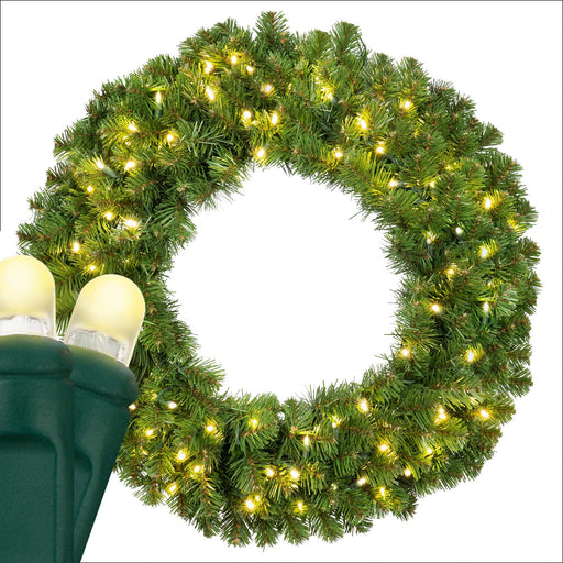 Sequoia Fir Prelit LED Wreath, Lux360 Warm White Lights