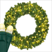 Sequoia Fir Prelit LED Wreath, Lux360 Warm White Lights