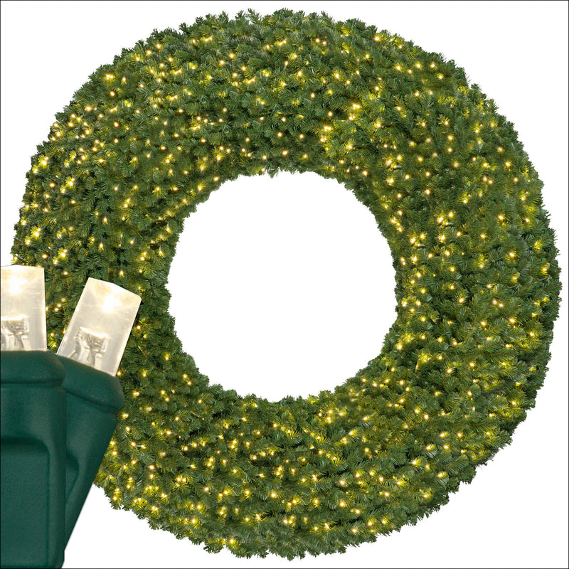 96 in Sequoia Fir Commercial LED Prelit Wreath