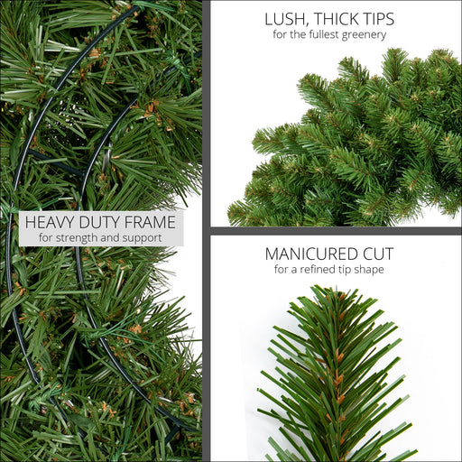 Sequoia Fir Prelit LED Wreath, SoftTwinkle Warm White Lights