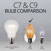 C9 Shatterproof Warm White FlexFilament LED Bulbs